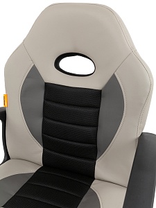 Детское компьютерное кресло CHAIRMAN KIDS 111, экокожа, серый